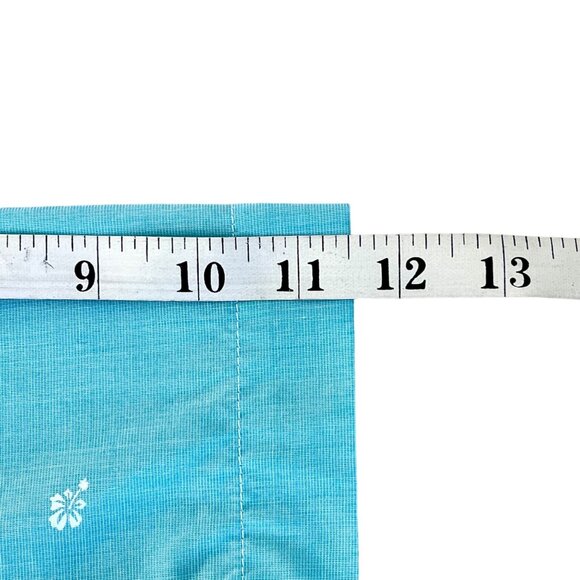 Chaps Easy Care Mens XL Blue Short-Sleeve Button-Up Shirt White Floral Pattern - Picture 14 of 15